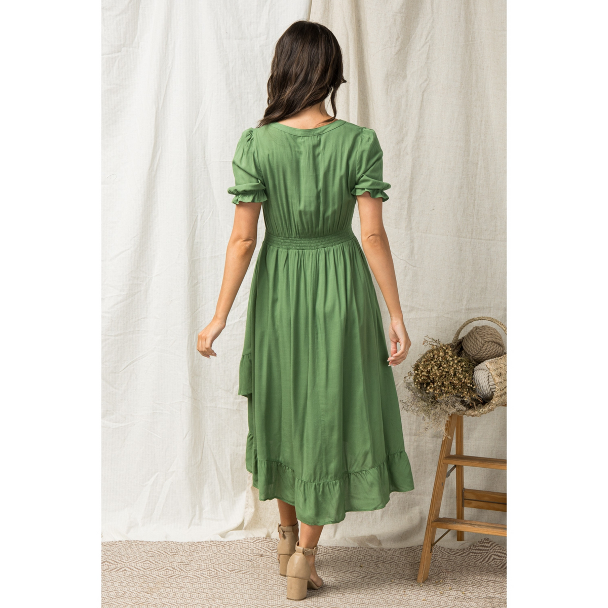 green emerald velvet dress Green Goddess Dressing main image 0