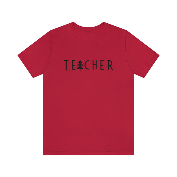 Simple Teacher Christmas Tree Graphic Tee