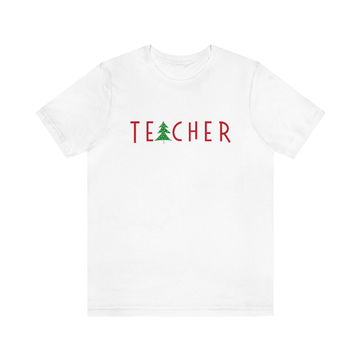 Simple Teacher Christmas Tree Graphic Tee