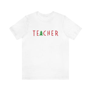 Simple Teacher Christmas Tree Graphic Tee