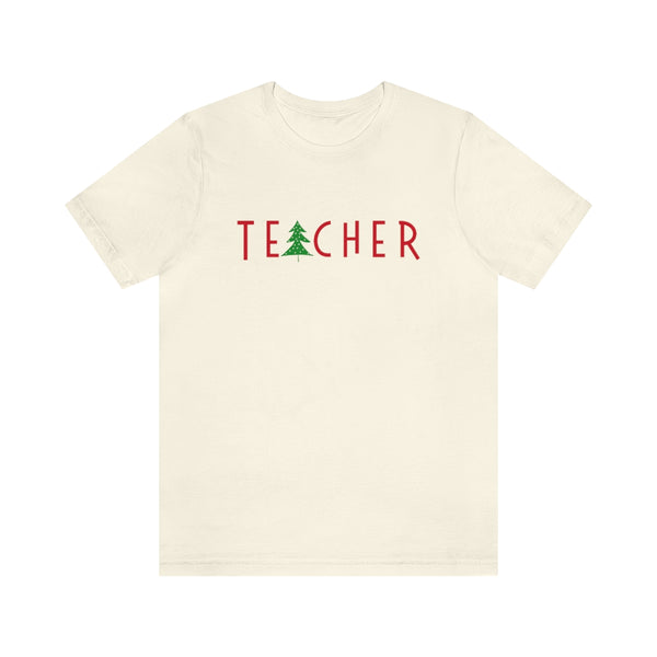 Simple Teacher Christmas Tree Graphic Tee