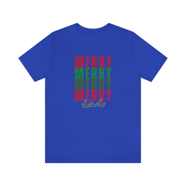 Merry Merry Merry Dad Christmas Graphic Tee