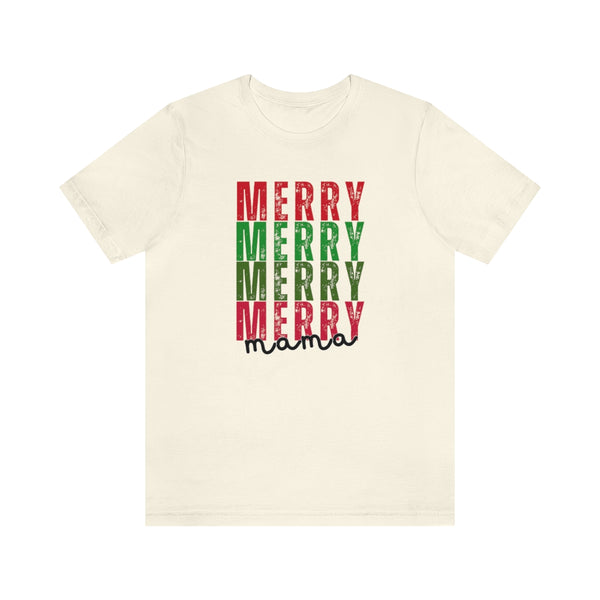Merry Merry Merry Mama Christmas Graphic Tee