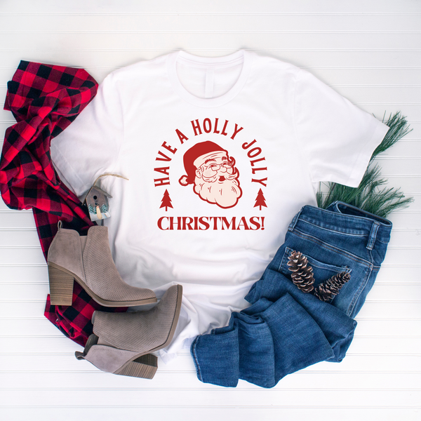 Have a Holly Jolly Christmas Santa Graphic Tee