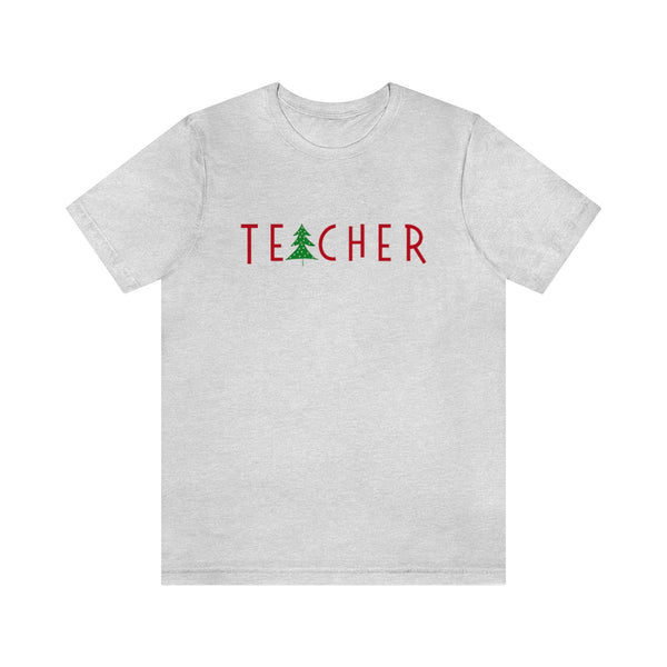 Simple Teacher Christmas Tree Graphic Tee