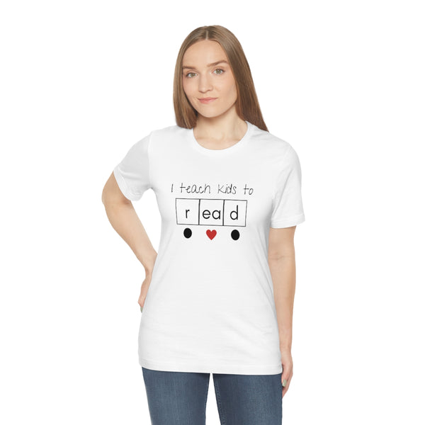 I Teach Kids to Read Heart Word Science of Reading Teacher Tee