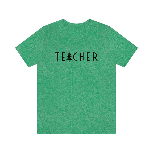 Simple Teacher Christmas Tree Graphic Tee