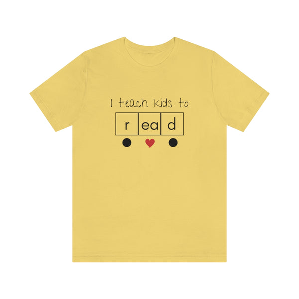 I Teach Kids to Read Heart Word Science of Reading Teacher Tee