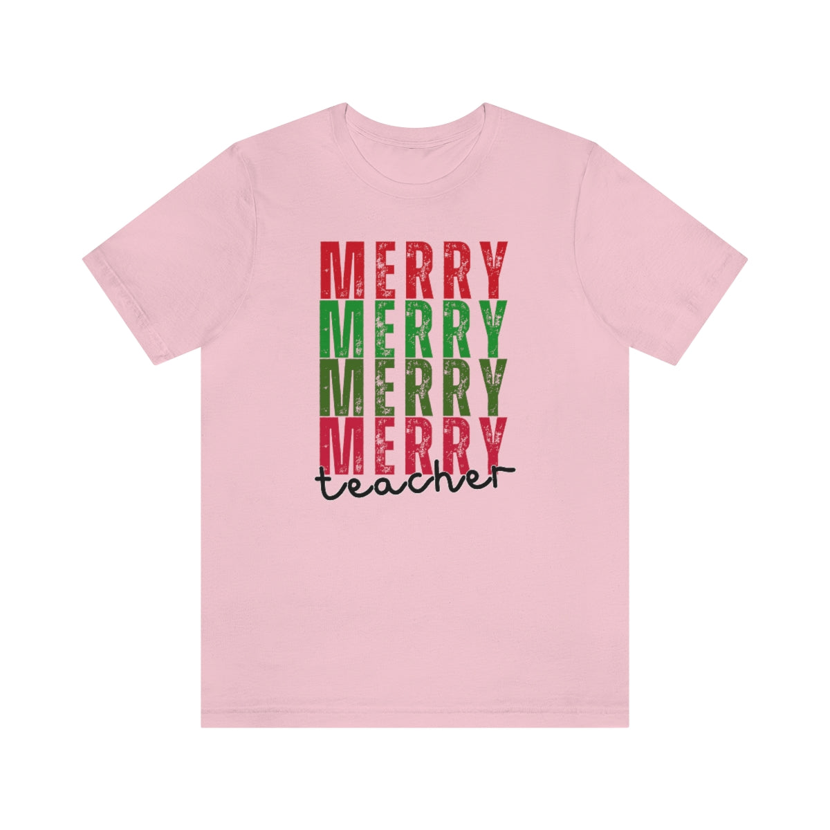 Merry Merry Merry Teacher Christmas Graphic Tee