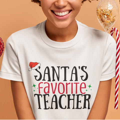 Santa's Favorite Teacher Graphic Tee